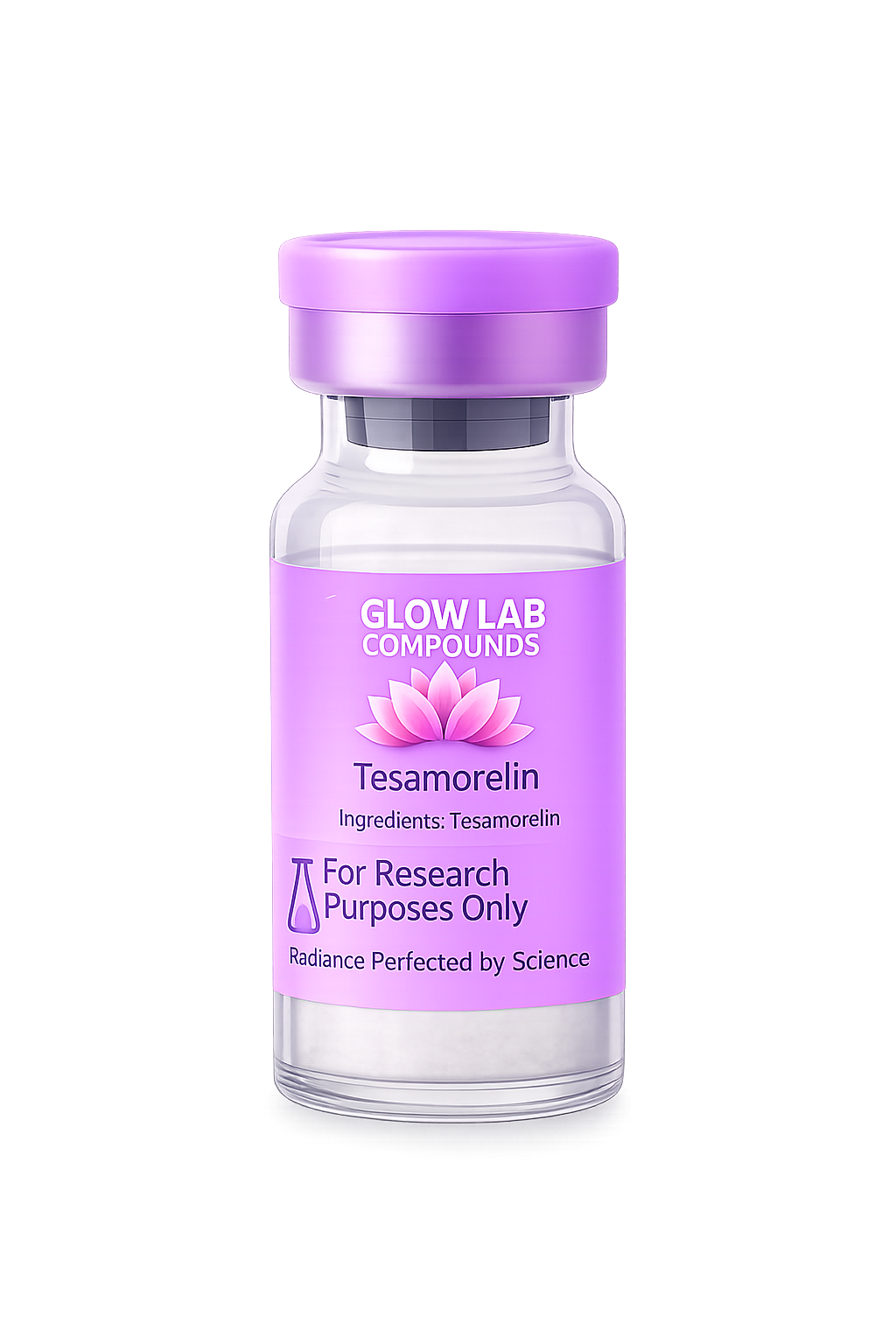 Tesamorelin research compound vial